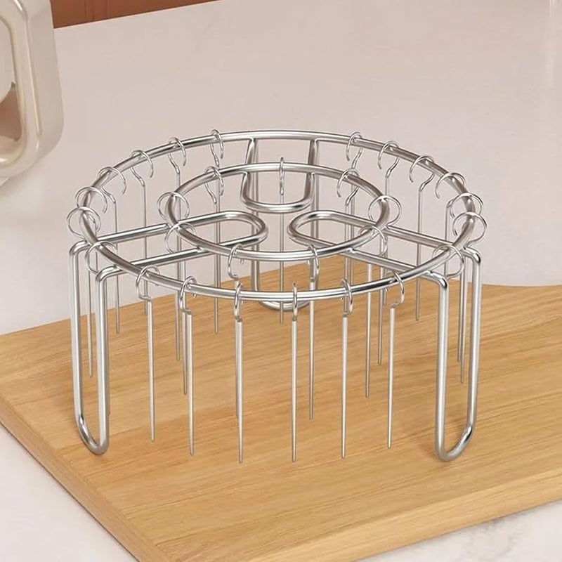 24 Stitches Oven Cooker Stand Rustproof Non Slip Base Safe Cooking Easy Storage - Image 3
